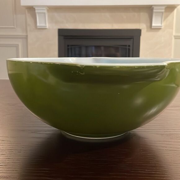 PYREX Avocado Green Cinderella #444 Mixing Bowl Good Condition vintage retro - Picture 4 of 6